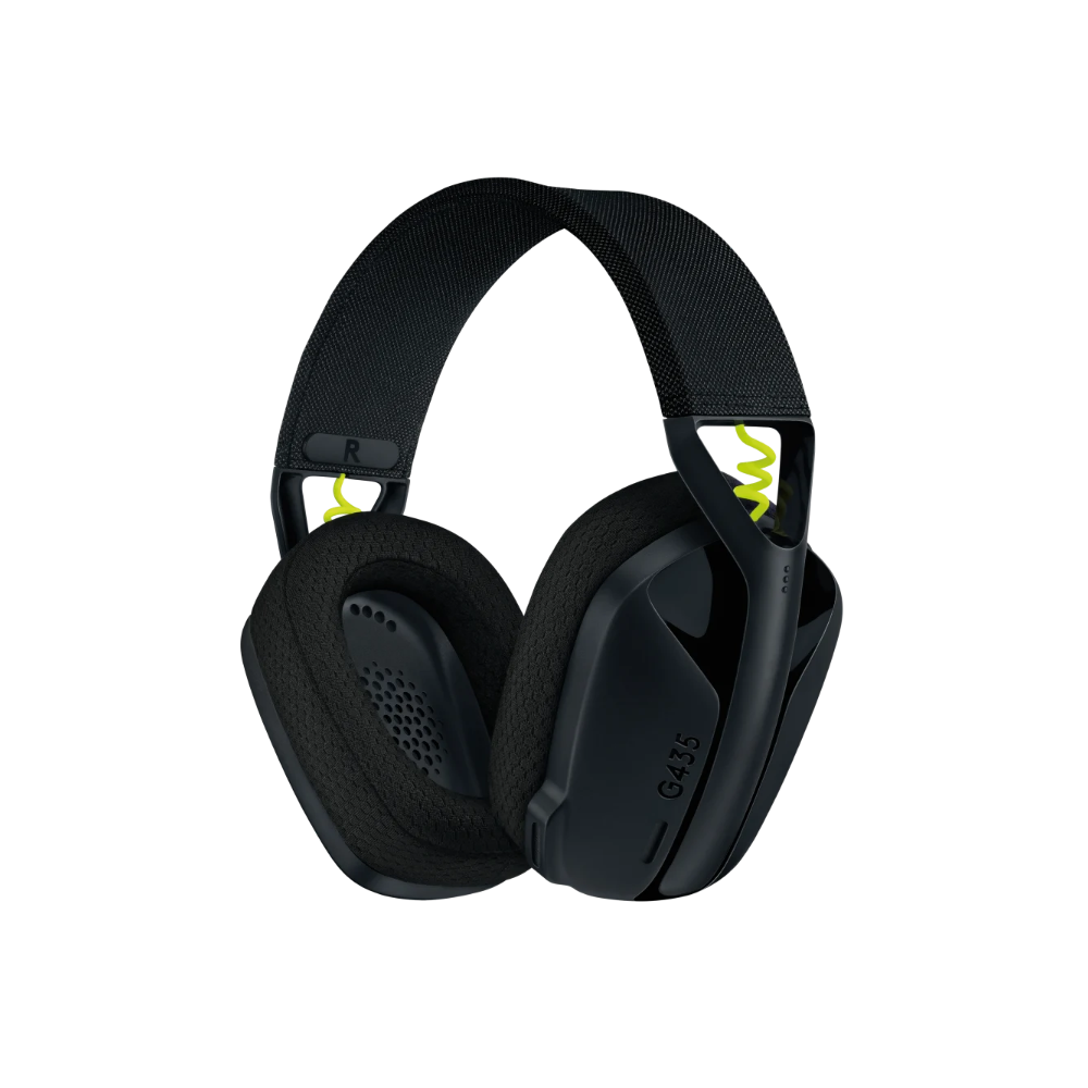 LOGITECH G435 LIGHTSPEED WIRELESS GAMING HEADSET (BLACK AND NEON YELLOW)