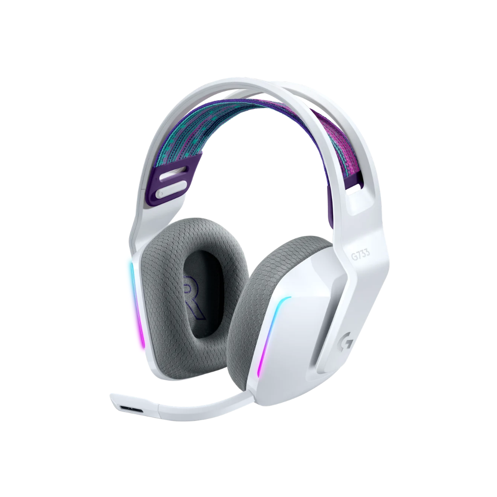 LOGITECH G733 LIGHTSPEED WIRELESS RGB GAMING HEADSET (WHITE)