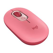 LOGITECH POP MOUSE สีแดง HEARTBREAKER WIRELESS MOUSE พร้อมอิโมจิปรับแต่งได้