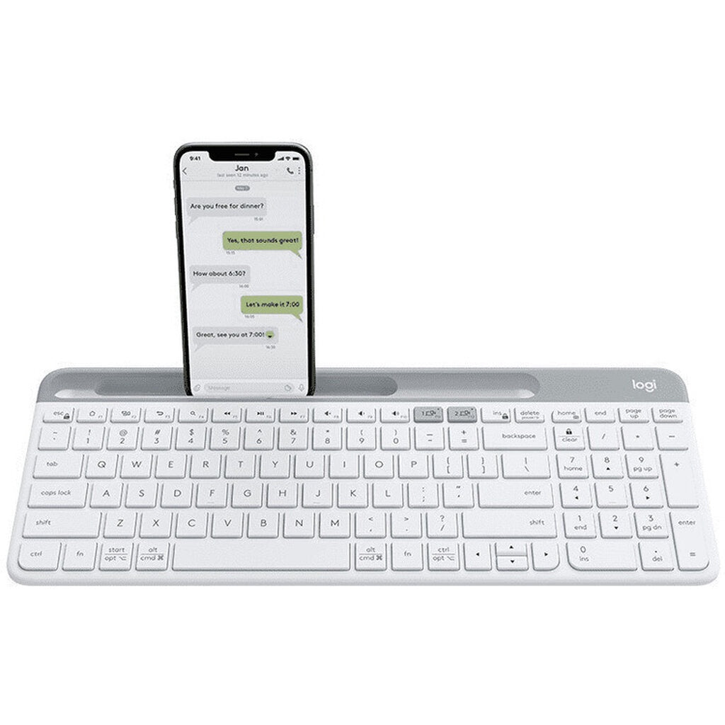 LOGITECH K580 WHITE MULTI-DEVICE WIRELESS KEYBOARD OFFICE KEYBOARD