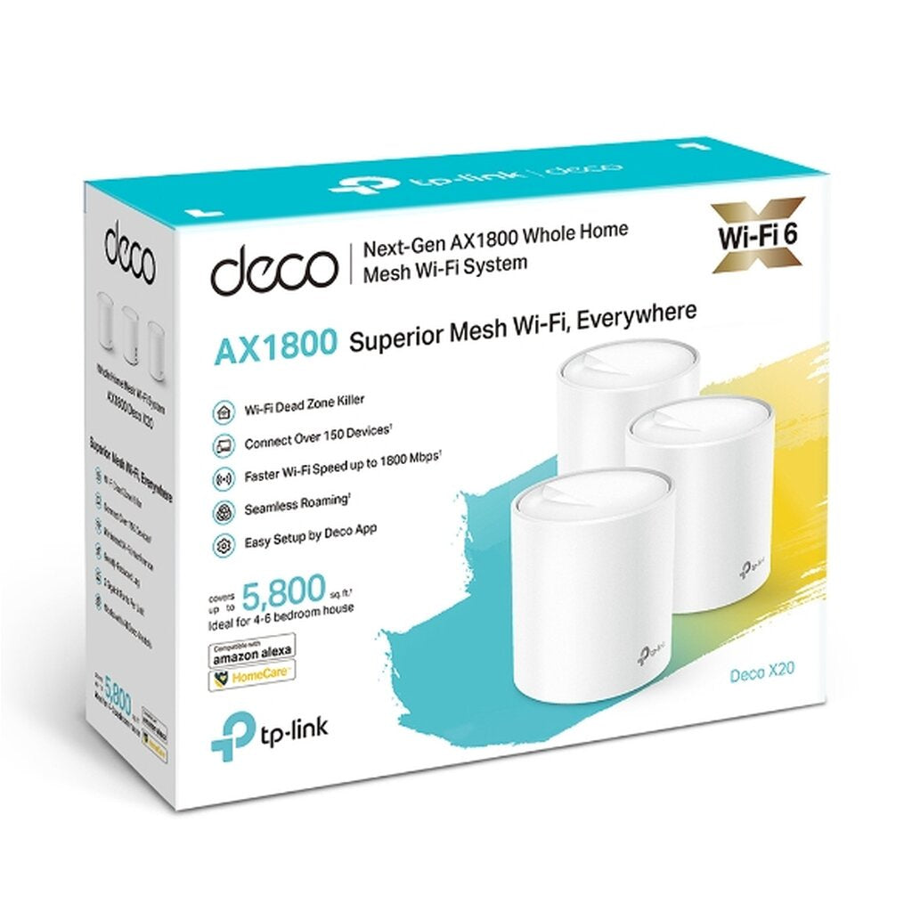 TP-Link Deco X20 Pack3 Wifi AX1800 Whole Home Mesh Wi-Fi 6