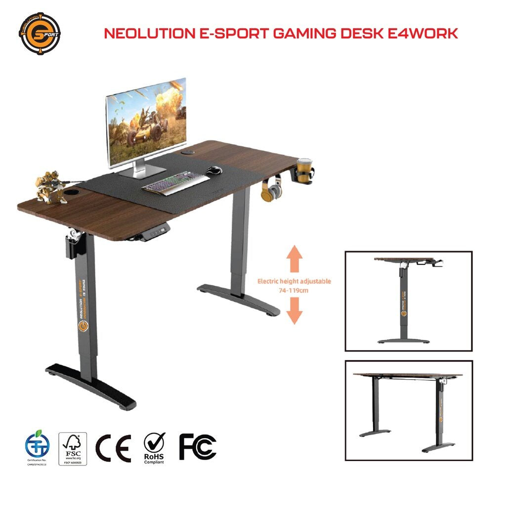 Neolution E-Sport Gaming Desk รุ่น E4WORK E4 BLACK โต๊ะปรับระดับไฟฟ้า อัตโนมัติ