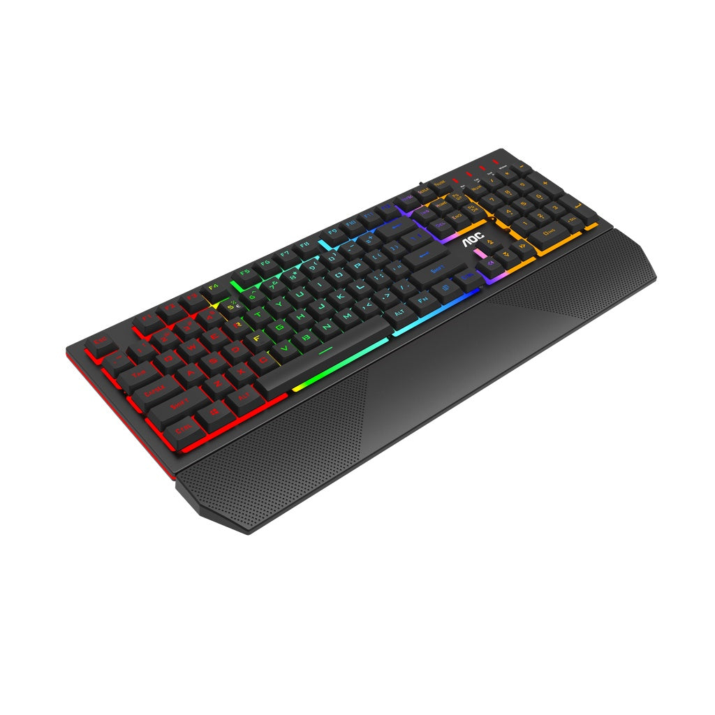 AOC GK200 GAMING KEYBOARD RAINBOW LED BACKLIGHT GM200 4200 DPI RGB LIGHTING