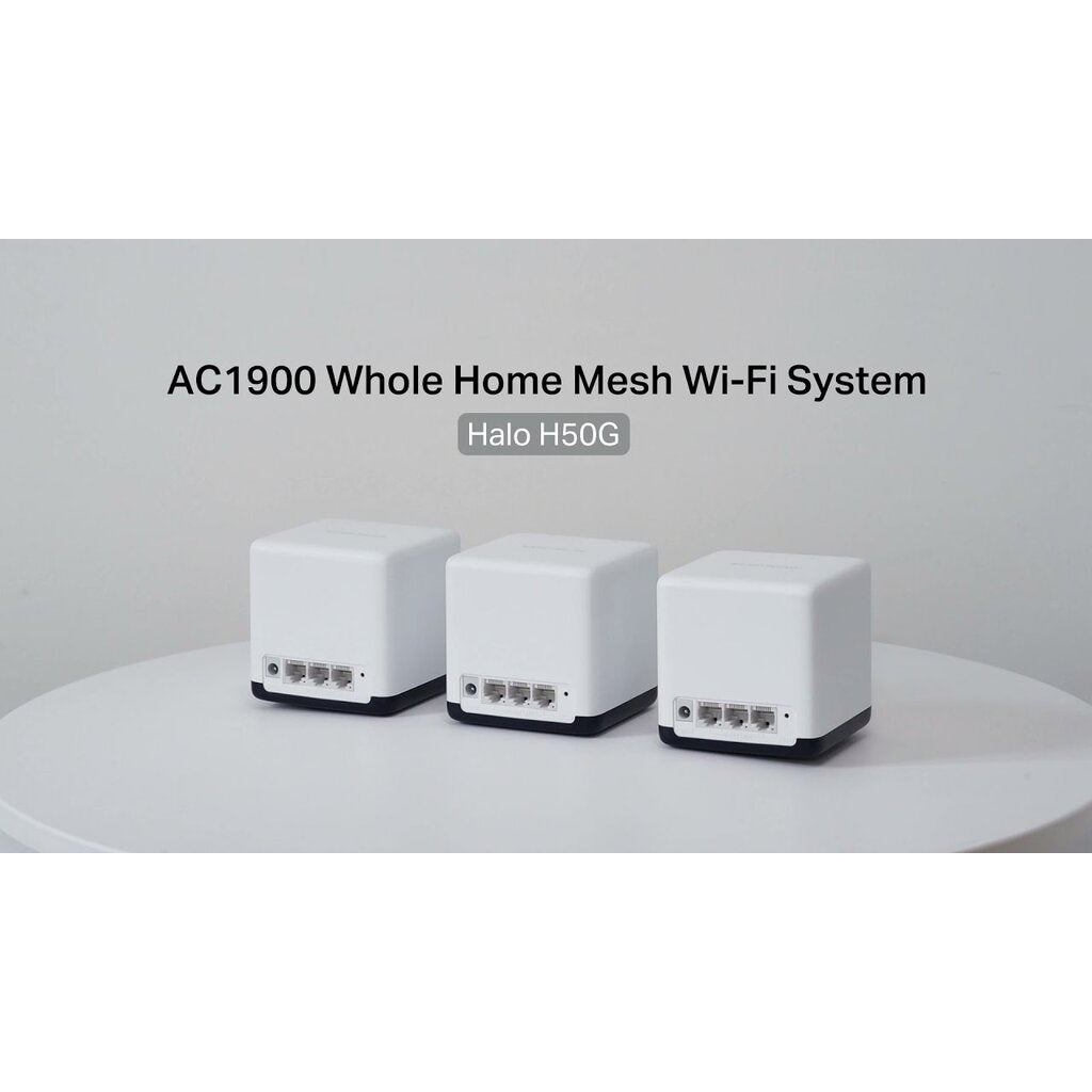 MERCUSYS HALO H50G (PACK 3) AC1900 WHOLE HOME MESH WI-FI SYSTEM รับประกัน 1 ปี