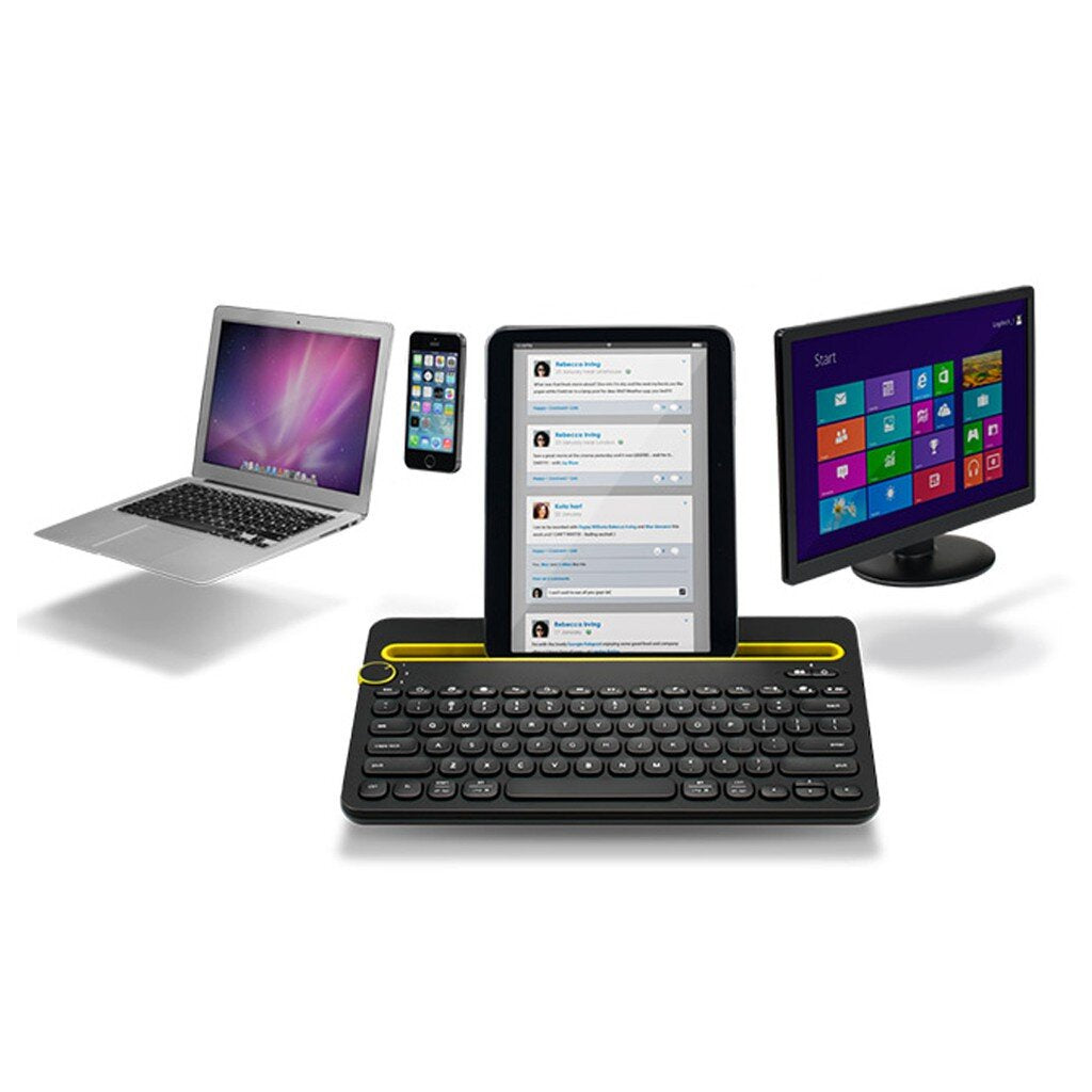 LOGITECH K480 สีขาว MULTI-DEVICE BLUETOOTH KEYBOARD (คีย์บอร์ดบลูทูธ)ไทย/ENG