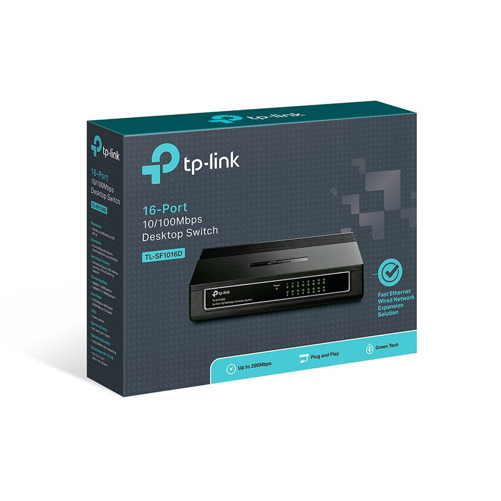 TP-LINK TL-SF1016D SWITCH HUB (สวิตซ์ฮับ) 16 PORTS FAST PORT