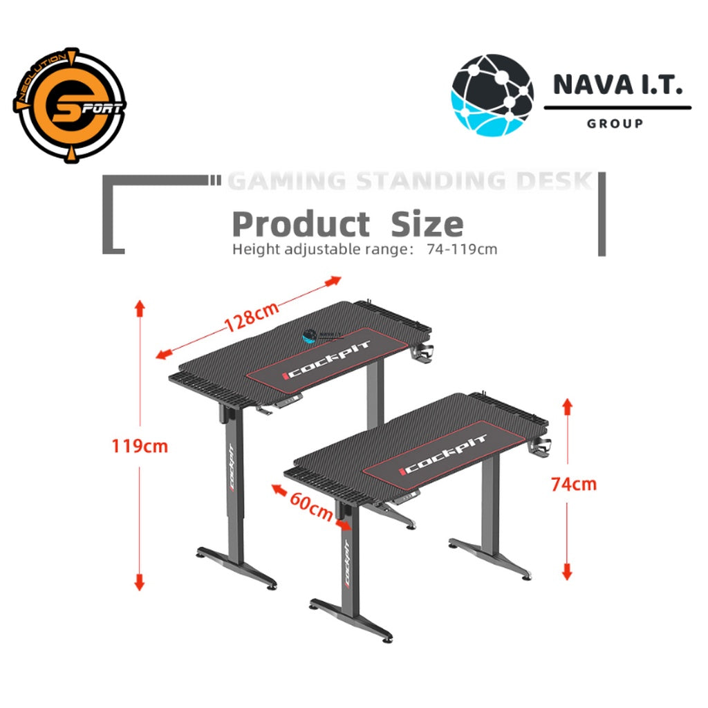 NEOLUTION GAMING DESK E-GAMING EL04-EG-160