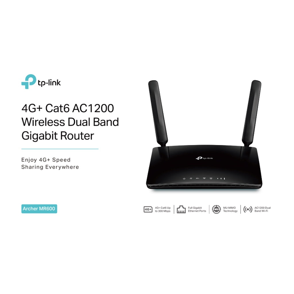 TP-LINK ARCHER MR600 4G+AC1200 V.3.0 WIRELESS DUAL BAND GIGABIT ROUTER