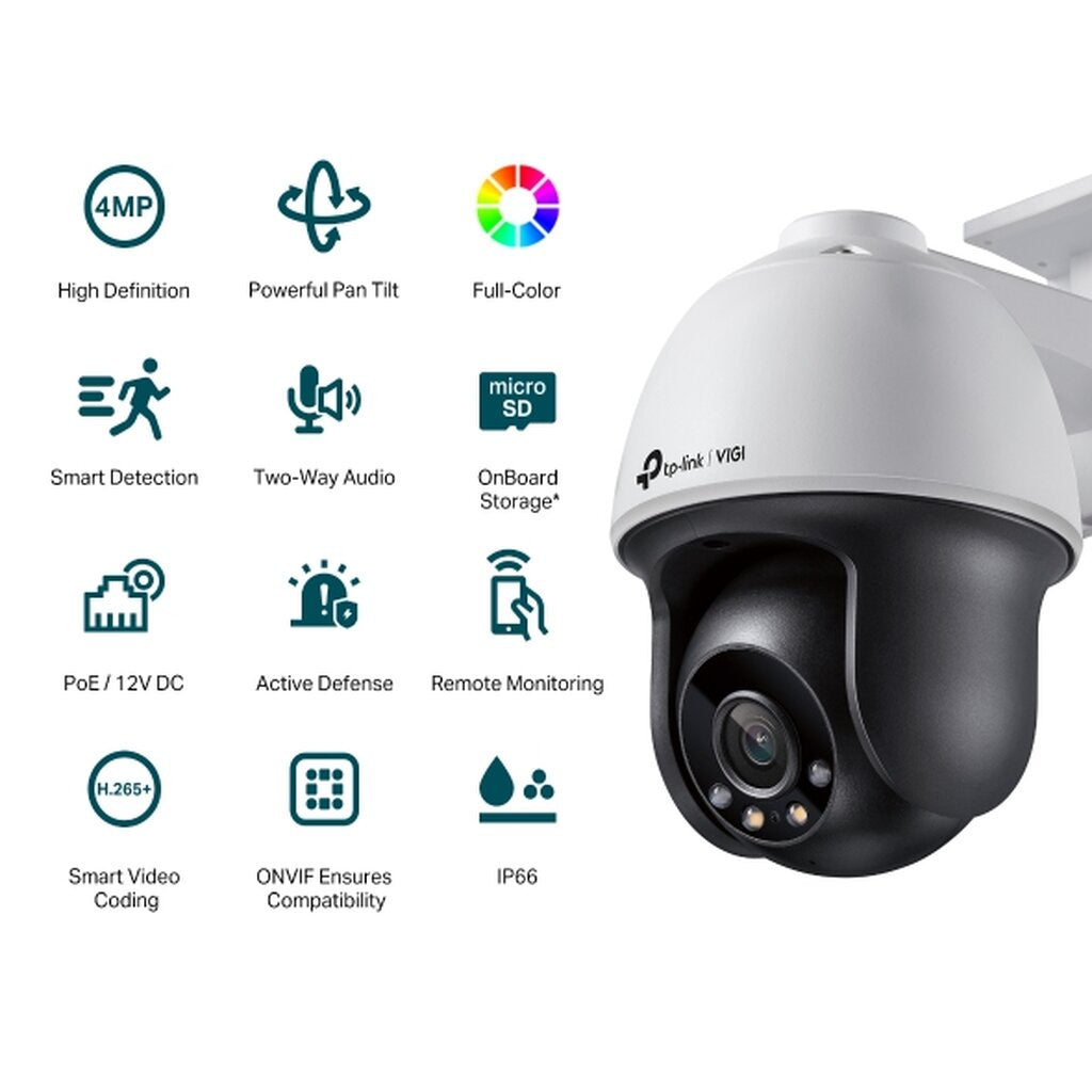 TP-LINK VIGI C540 4MP Outdoor Full-Color Pan Tilt Network Camera กล้องวงจรปิดภายนอก