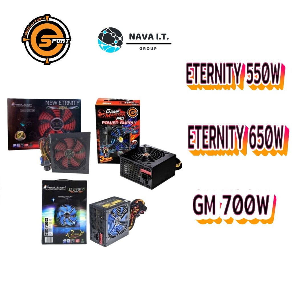 NEOLUTION E-SPORT POWER SUPPLY(พาวเวอร์ซัพพลาย) ETERNITY 550W 650W GM 700W