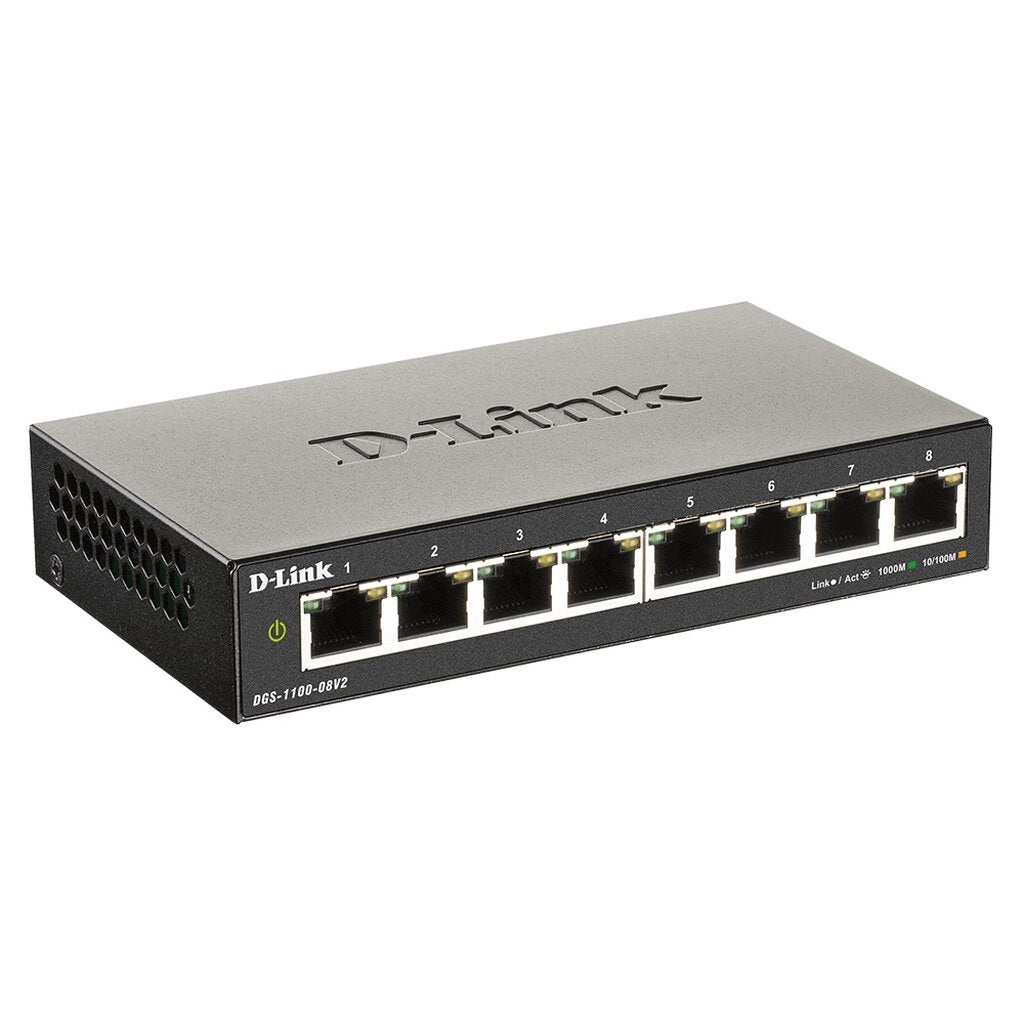 D-LINK DGS-1100-08PV2 8-PORT GIGABIT SMART MANAGED POE SWITCH LIMITED LIFETIME