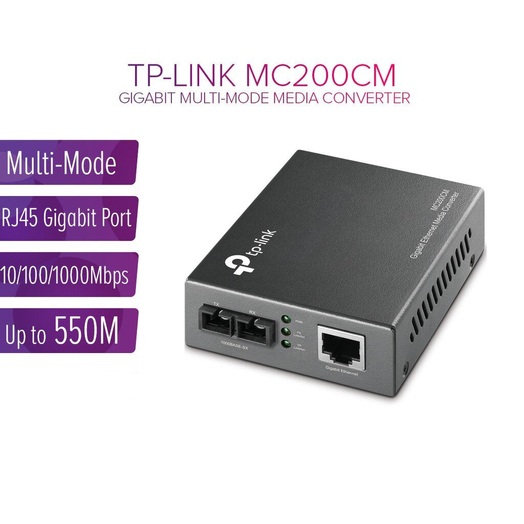 TP-LINK MC220L GIGABIT SFP MEDIA CONVERTER แปลงสัญญาณจากสาย UTP เป็น FIBER OPTIC