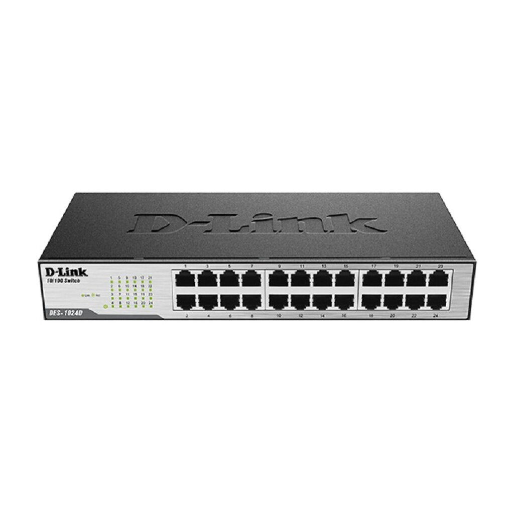 D-LINK DES-1024D 24-PORT 10/100MBPS UNMANAGED SWITCH METALIC RACKMOUNTABLE