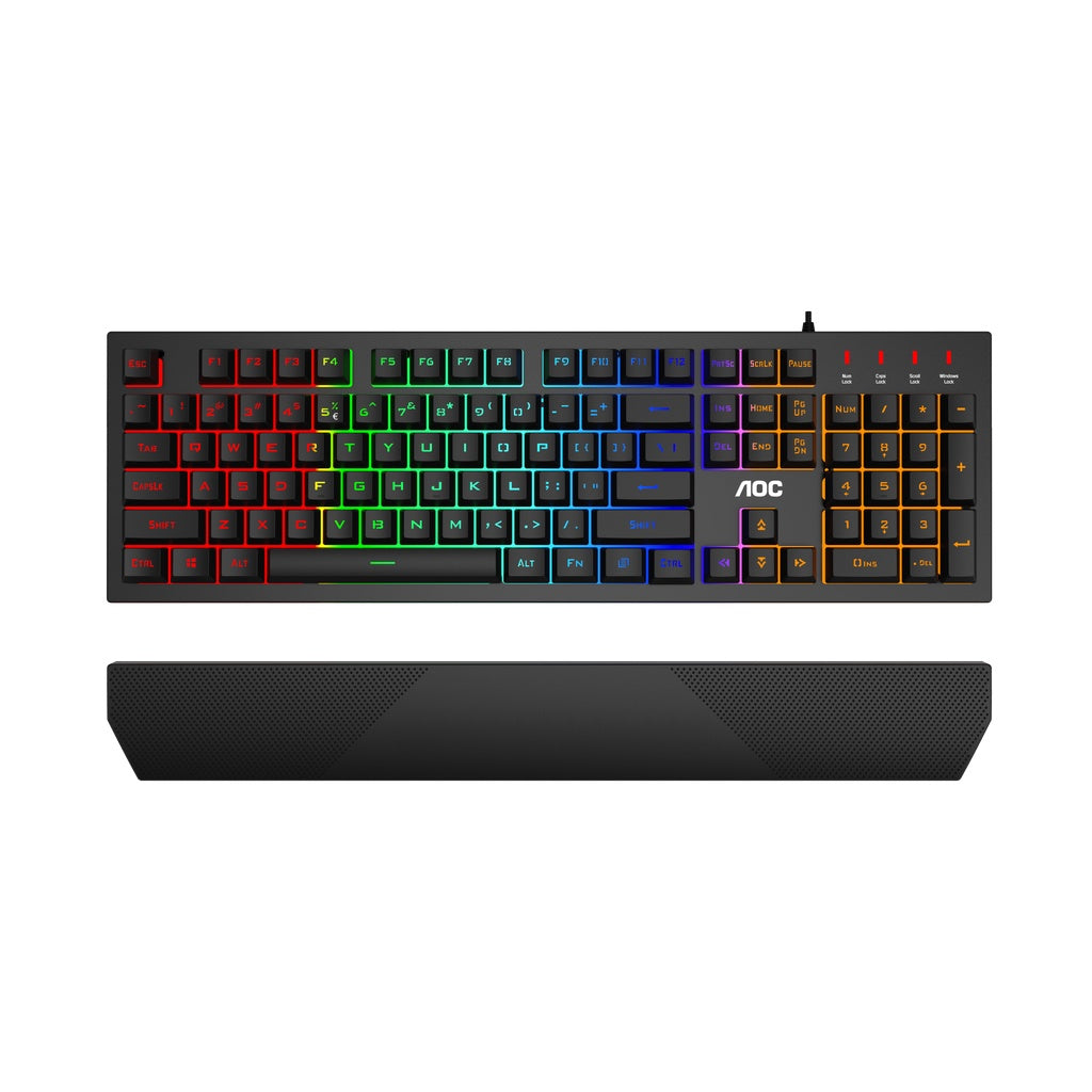AOC GK200 GAMING KEYBOARD RAINBOW LED BACKLIGHT GM200 4200 DPI RGB LIGHTING