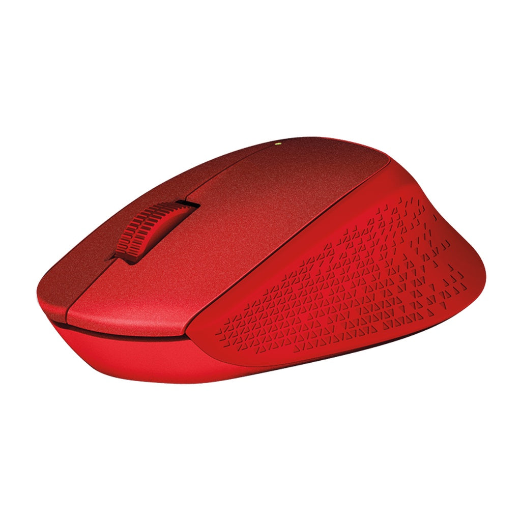 MOUSE (เม้าส์ไร้สายไร้เสียงคลิก) LOGITECH M331 RED WIRELESS SILENT PLUS CORDLESS
