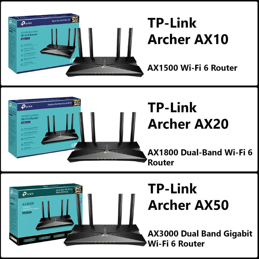 TP-LINK ARCHER AX10 / AX20 / AX50 AX1500/AX1800/AX3000 WI-FI 6 เราเตอร์ขยายสัญญาณไวไฟ