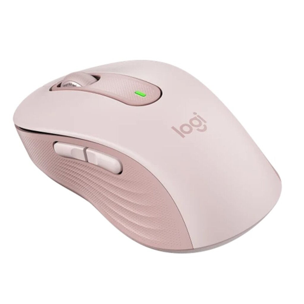 Logitech M650 สีชมพู Signature Wireless Mouse เม้าส์ไร้สายเสียงคลิกเบา