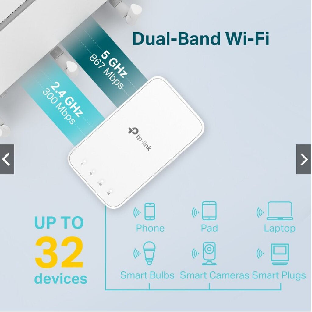 TP-LINK RE300 AC1200 MESH WI-FI RANGE EXTENDER รับประกันตลอดอายุการใช้งาน