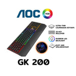 AOC GK200 GAMING KEYBOARD RAINBOW LED BACKLIGHT GM200 4200 DPI RGB LIGHTING