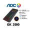 AOC GK200 GAMING KEYBOARD RAINBOW LED BACKLIGHT GM200 4200 DPI RGB LIGHTING