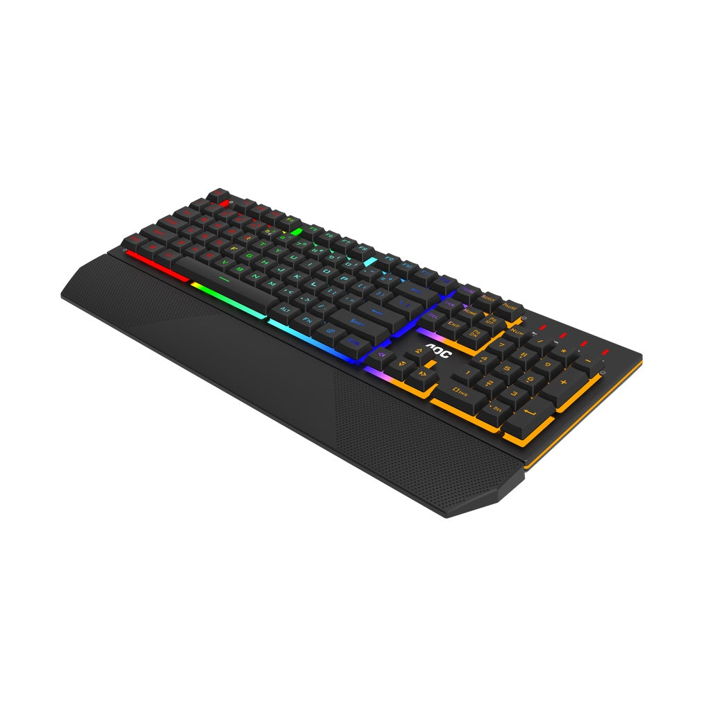 AOC GK200 GAMING KEYBOARD RAINBOW LED BACKLIGHT GM200 4200 DPI RGB LIGHTING