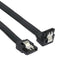 (107)  สาย SATA3 40cm ดำ งอ - 90องศา V.2022 รองรับ SATA3