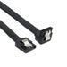 (107)  สาย SATA3 40cm ดำ งอ - 90องศา V.2022 รองรับ SATA3