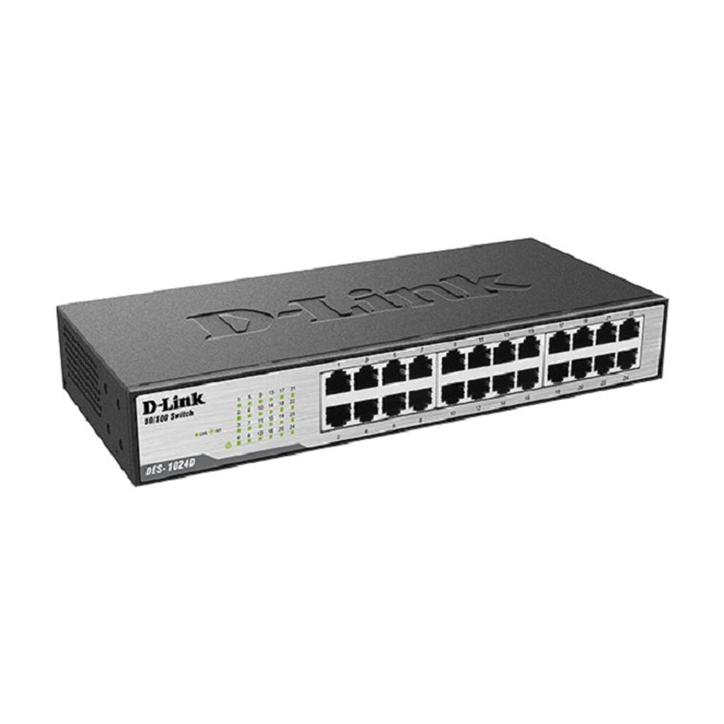 D-LINK DES-1024D 24-PORT 10/100MBPS UNMANAGED SWITCH METALIC RACKMOUNTABLE