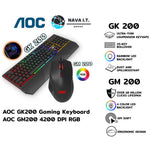 AOC GK200 GAMING KEYBOARD RAINBOW LED BACKLIGHT GM200 4200 DPI RGB LIGHTING