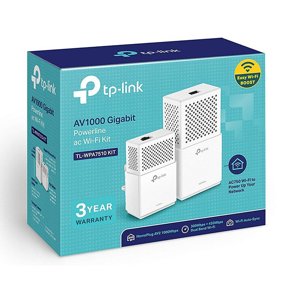 TP-LINK TL-WPA7510KIT POWER LINE เพาเวอร์ไลน์ AC750 AV1000 WI-FI รับประกัน 3 - Y