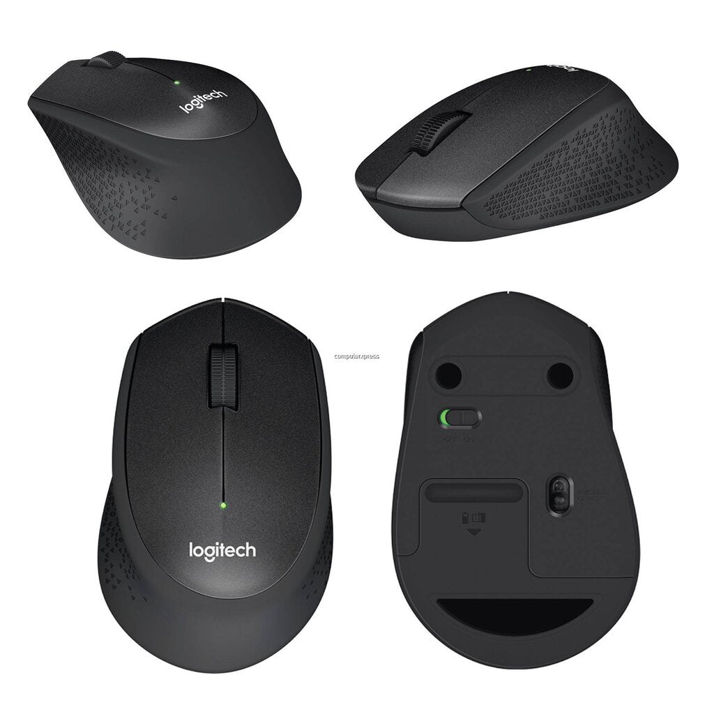 MOUSE LOGITECH M331 BLACK WIRELESS SILENT PLUS CORDLESS