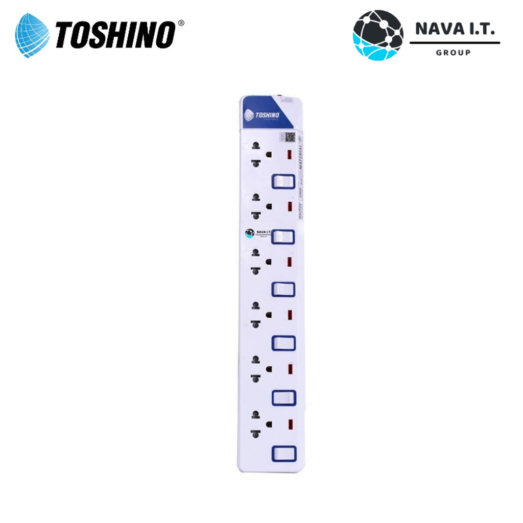 TOSHINO ET-916 5M ปลั๊กไฟ ปลั๊กพ่วง 6 ช่องสายไฟยาว 5 เมตร WARRANTY 3 YEAR