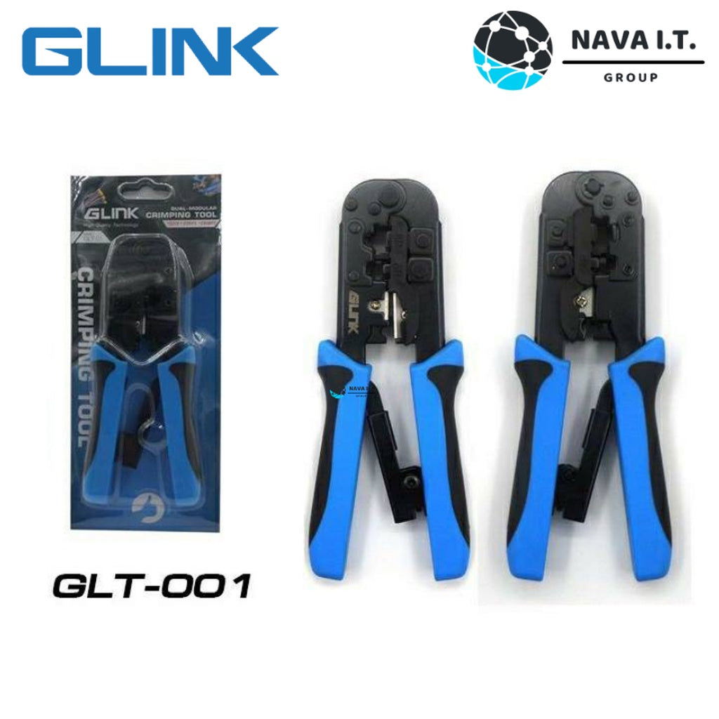 GLINK GLT-001 คีมเข้าหัวสายแลน LAN/สายโทรศัพท์ คุณภาพดี ทนทาน รับประกันศูนย์ 1 ปี