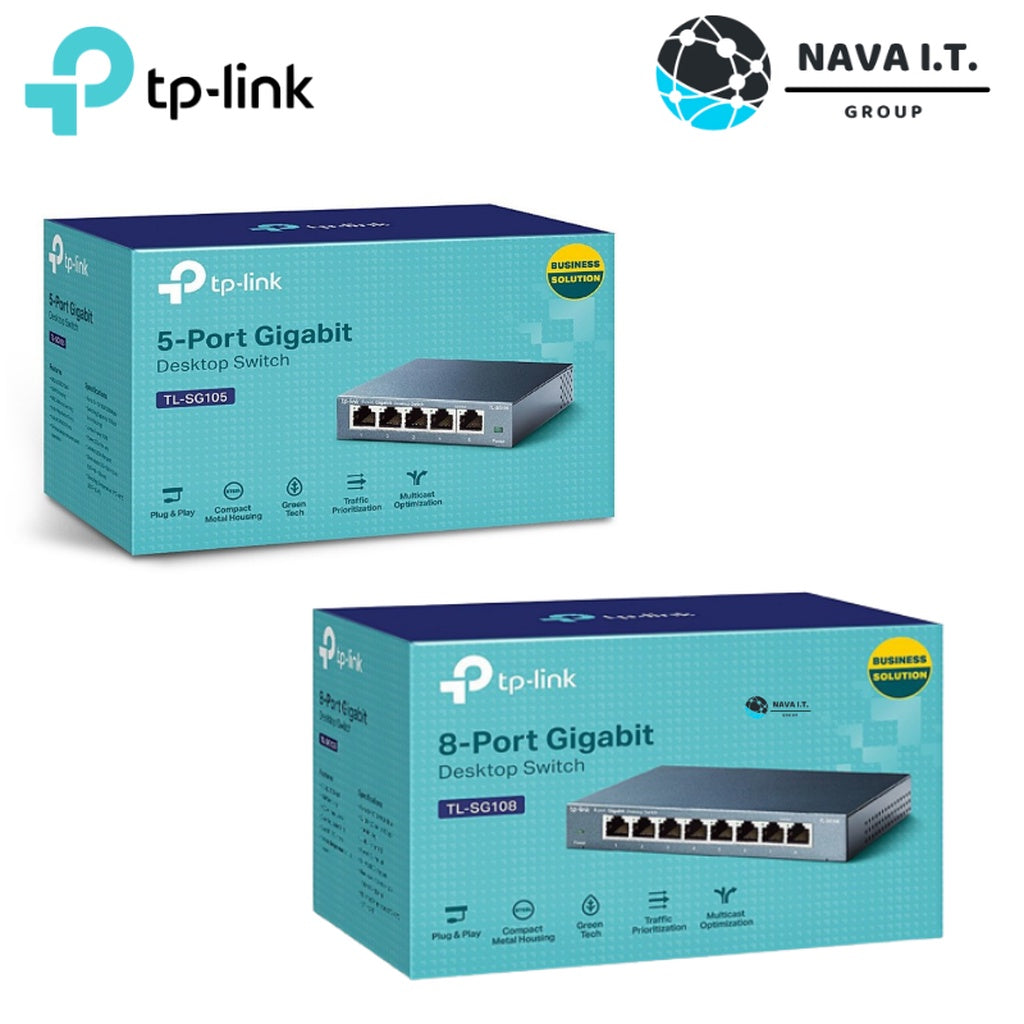 TP-LINK SWITCH HUB (สวิตซ์ฮับ)TL-SG105 5 PORTS TL-SG108 8 PORTS GIGABIT PORT