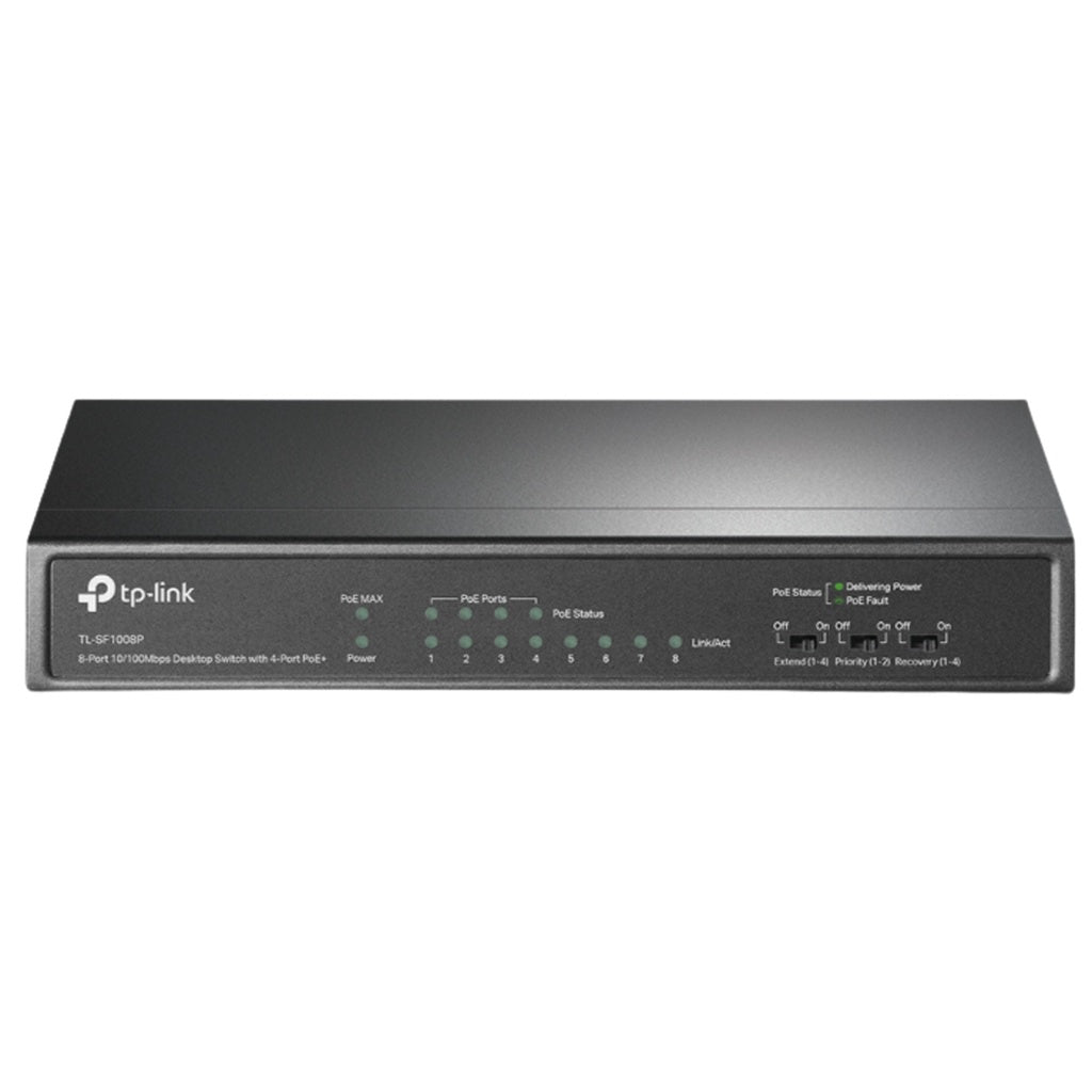 TP-LINK SWITCH HUB 8 PORT TL-SF1008P 10/100 WITH 4 PORT POE