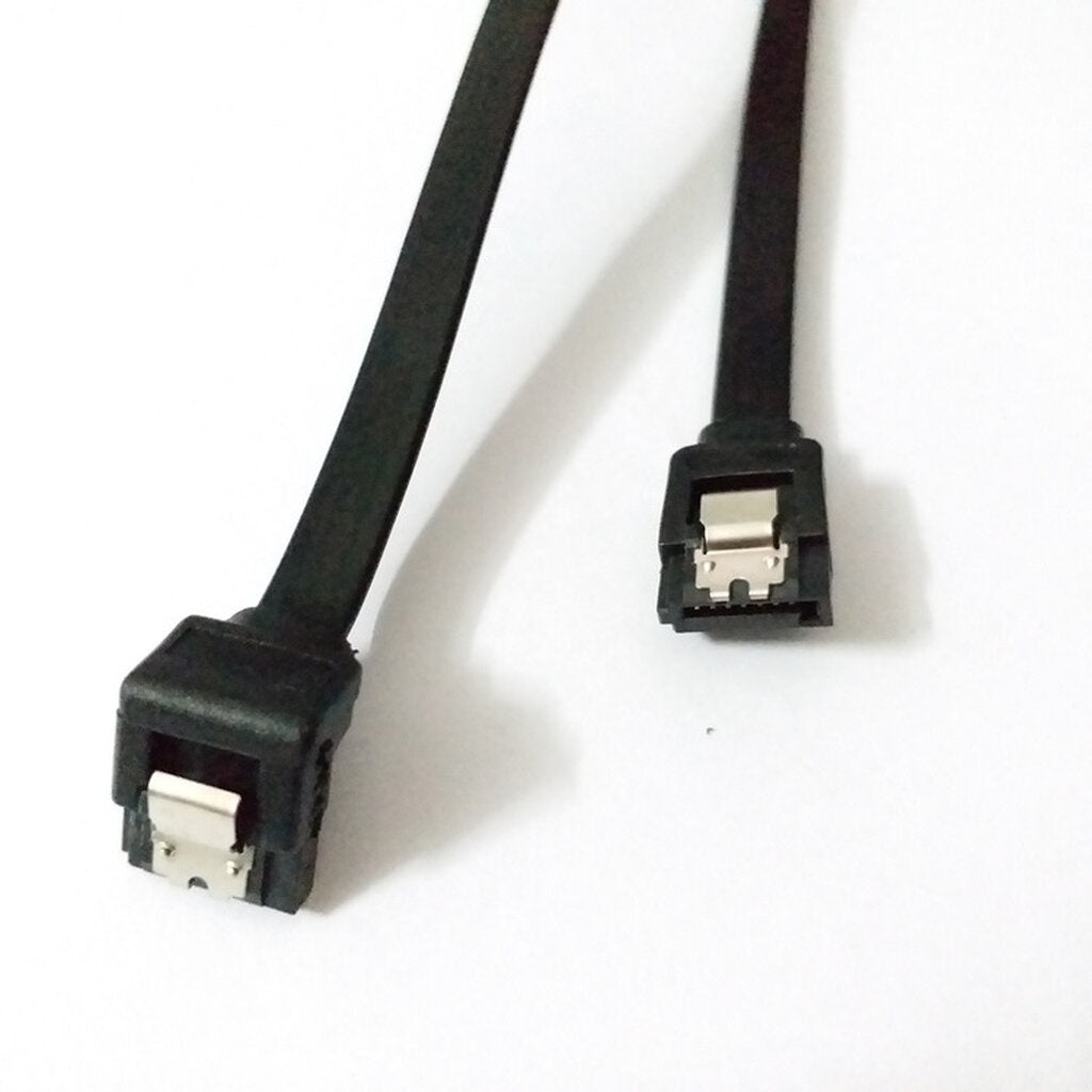 (107)  สาย SATA3 40cm ดำ งอ - 90องศา V.2022 รองรับ SATA3