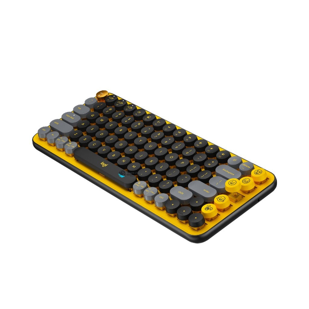 LOGITECH POP KEYS สีเหลือง BLAST WIRELESS MECHANICAL KEYBOARD