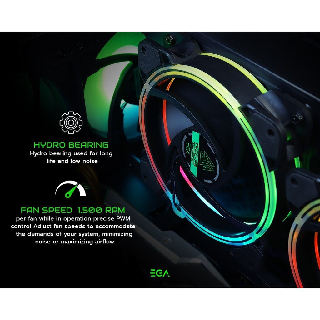 EGA TYPE F3 CASE FAN RGB