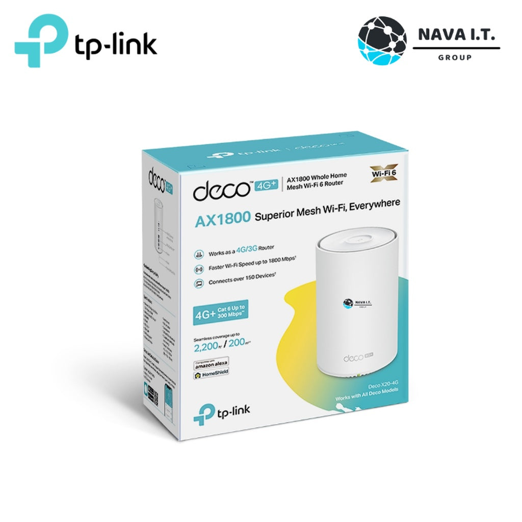 TP-LINK DECO X20-4G AX1800 WHOLE HOME MESH WIFI 6 GATEWAY