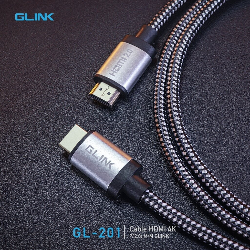 GLINK GL201 CABLE HDMI 4K (V.2.0) M/M ขนาด 1.8/3/5/10/15/20 เมตร - ประกัน 1 ปี