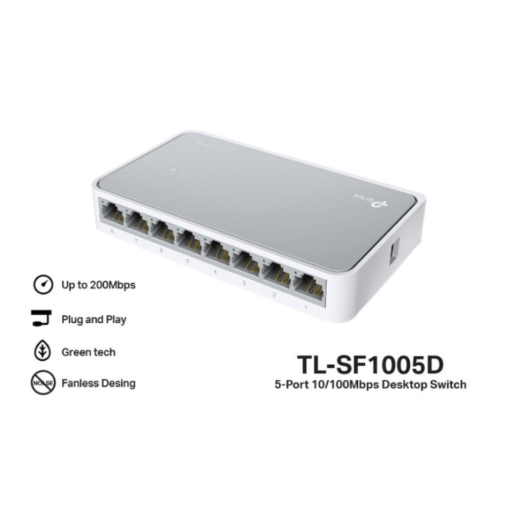 TP-LINK TL-SF1005D SWITCH HUB (สวิตซ์ฮับ) 5 PORTS FAST PORT