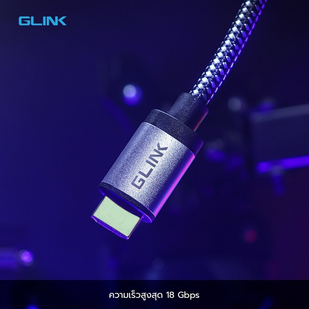 GLINK GL201 CABLE HDMI 4K (V.2.0) M/M ขนาด 1.8/3/5/10/15/20 เมตร - ประกัน 1 ปี