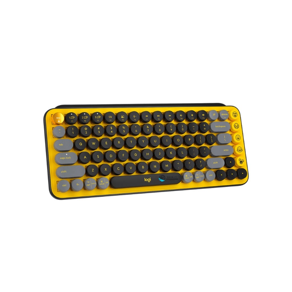 LOGITECH POP KEYS สีเหลือง BLAST WIRELESS MECHANICAL KEYBOARD