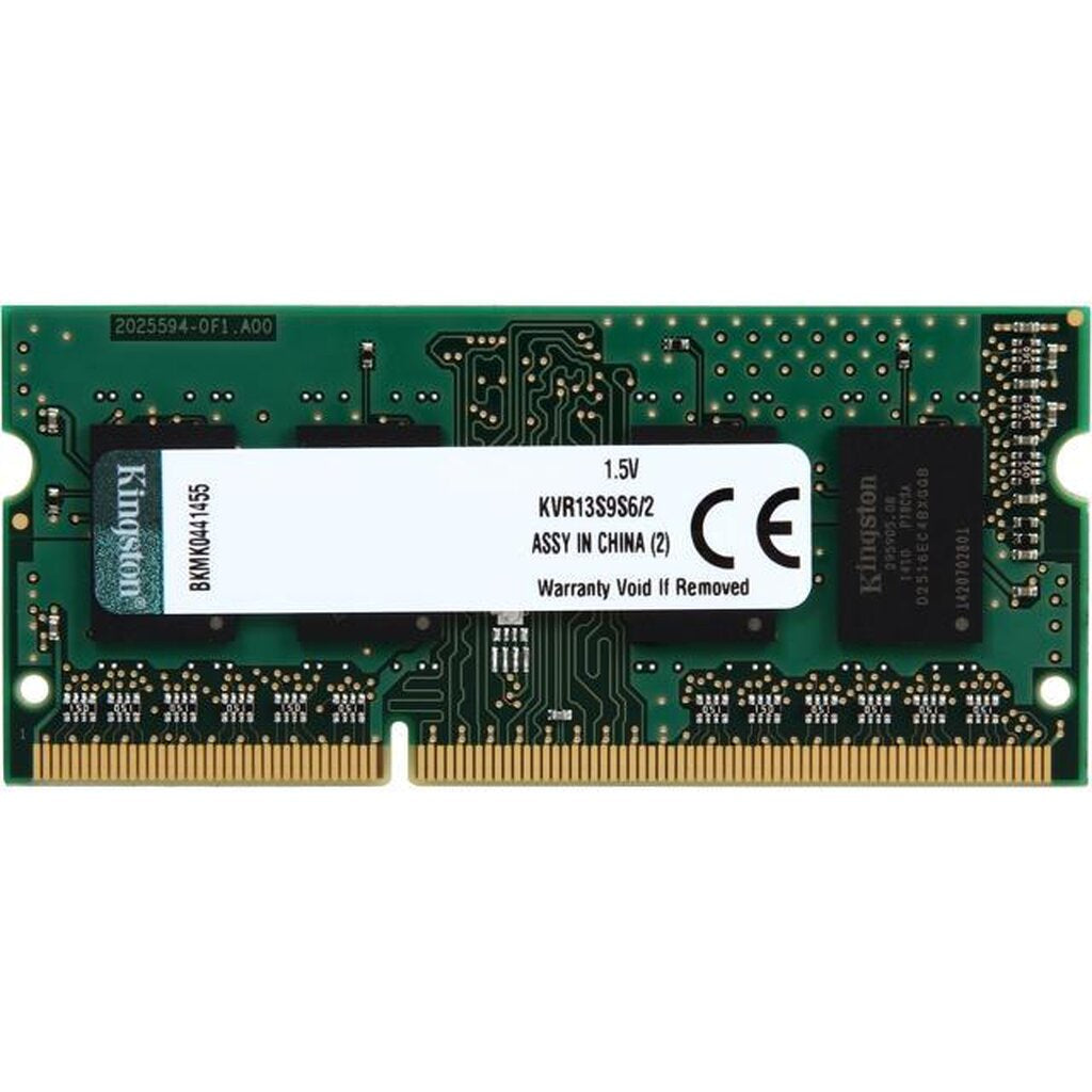 Kingston Technology ValueRAM 2GB 1333MHz DDR3 Non-ECC CL9 SODIMM SR X16 KVR13S9S6/2