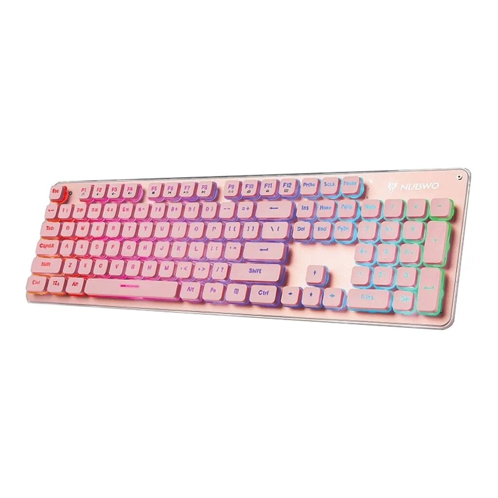 NUBWO Nk-32 PINK EDITION FORTUNE สีใหม่ชมพู Pink BNK คีบอร์ดสีชมพู คีย์บอร์ดเล่นเกม