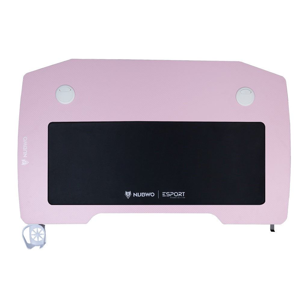 NUBWO โต๊ะเกมมิ่ง GAMING DESK ND-602 FREE แผ่นรองเมาส์ในตัว (PINK) -ประกัน 1 ปี (361)