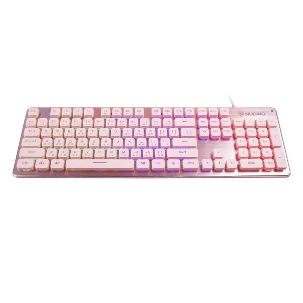 NUBWO Nk-32 PINK EDITION FORTUNE สีใหม่ชมพู Pink BNK คีบอร์ดสีชมพู คีย์บอร์ดเล่นเกม