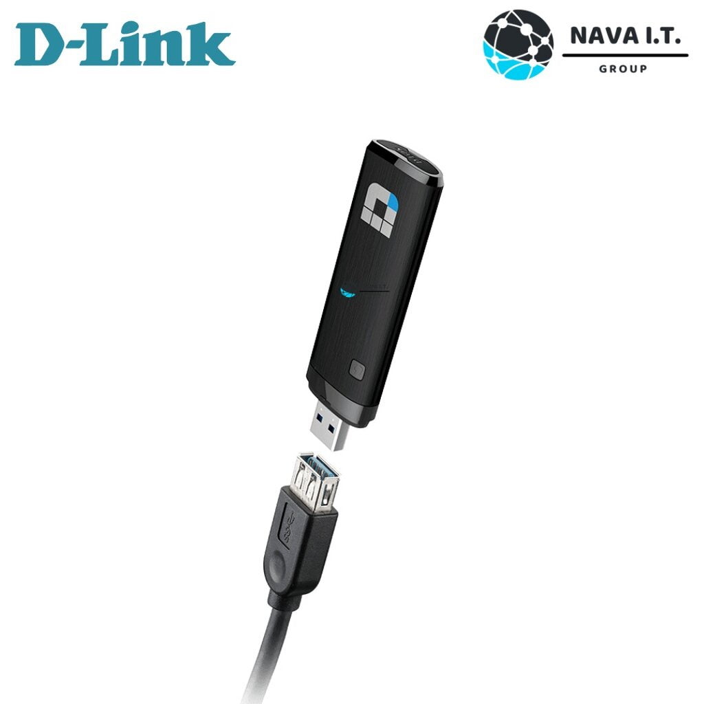D-LINK DWA-182 DUAL BAND AC1300 HIGH GAINWIRELESS USB ADAPTER ยูเอสบีไวไฟ ประกันตลอดการใช้งาน