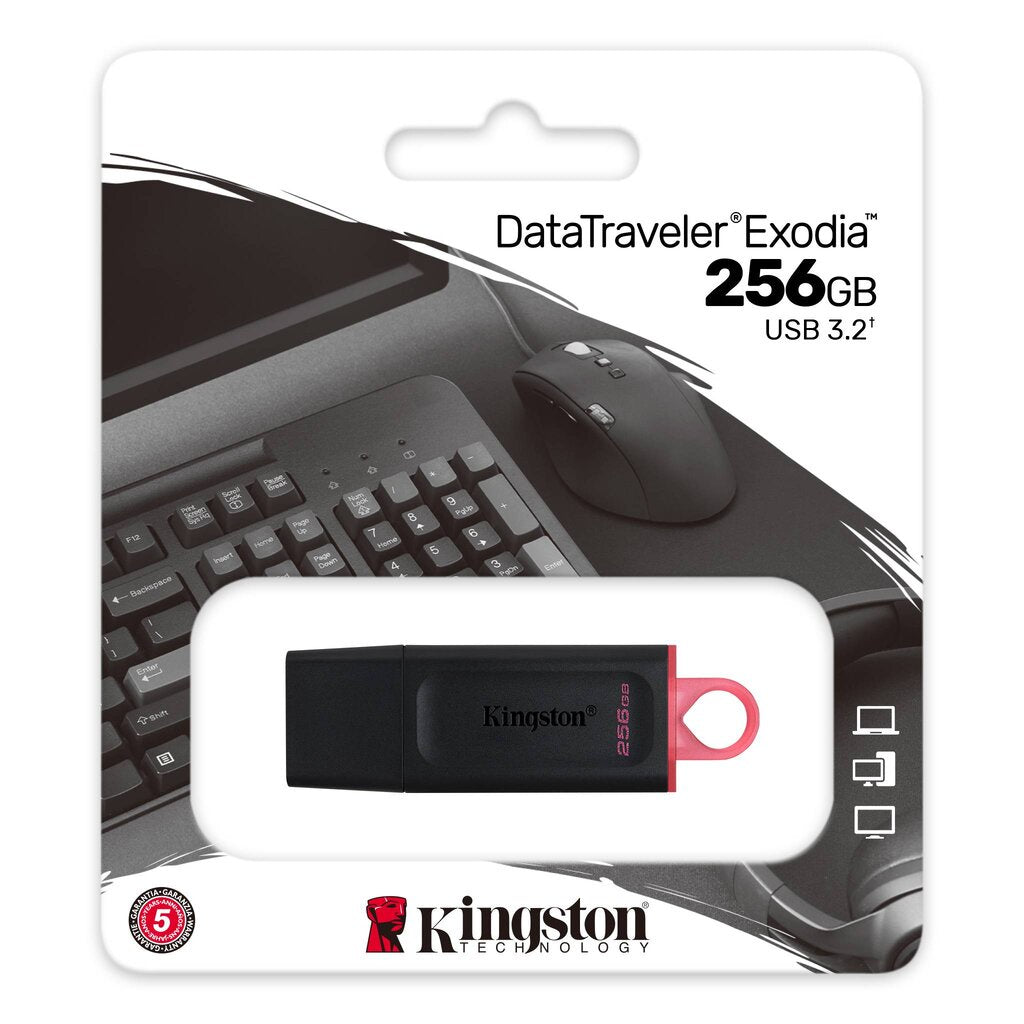 KINGSTON DTX 256GB FLASH DRIVE USB 3.2 BLACK