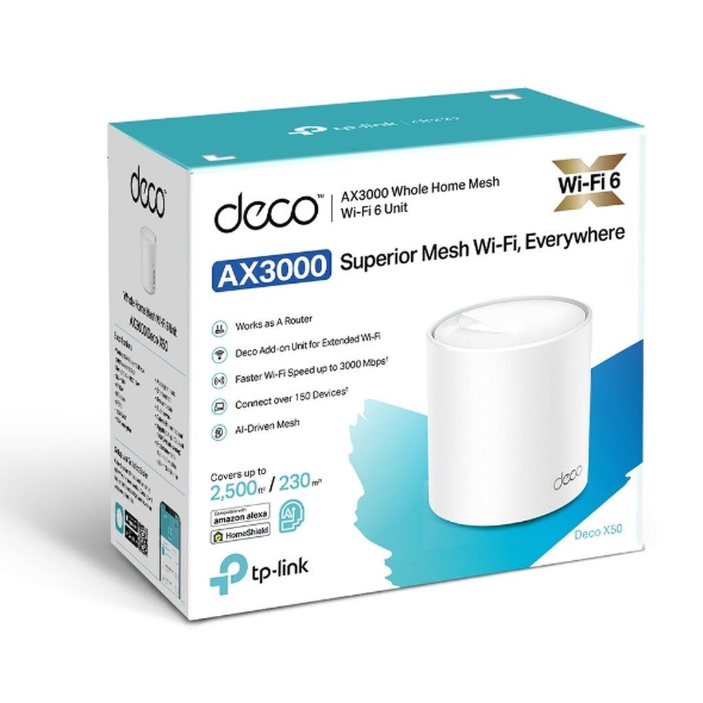 TP-LINK DECO X50 (1-PACK) AX3000 WHOLE HOME MESH WIFI 6 SYSTEM รับประกันตลอดอายุการใช้งาน